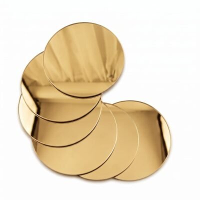 6 Espejos circulares Dorados X 14cm