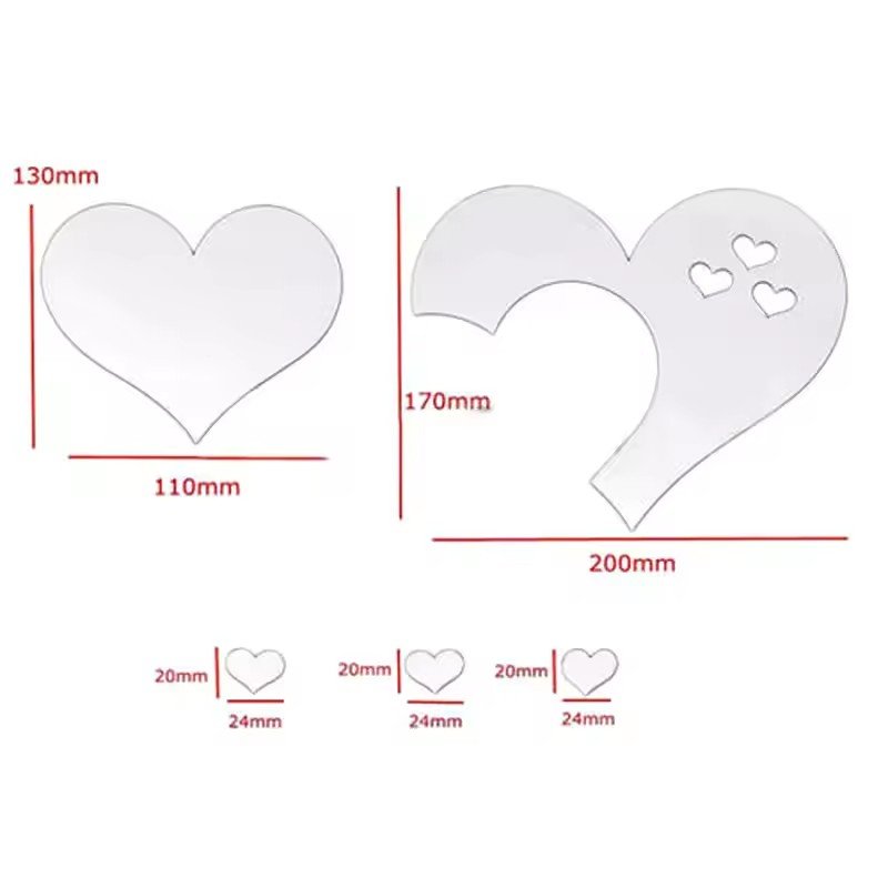 Corazones Espejos Decorativos - Imagen 2