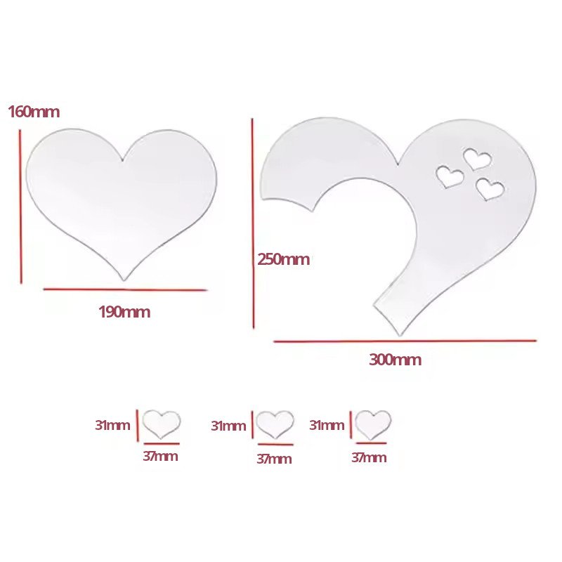 Corazones Espejos Decorativos - Imagen 2
